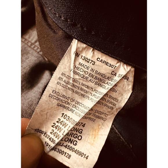 Lee Plus Size Womens Jeans Regular Fit Straight Leg Mid Rise Flex Motion Size 24 - Picture 10 of 10